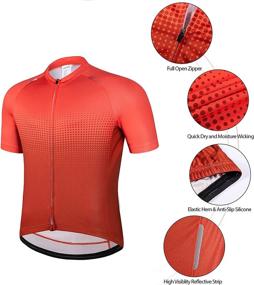 img 2 attached to 🚴 Short Sleeve Men's Cycling Jersey - Bike Shirts Tops for Biking Enthusiasts with Convenient Pockets and Full Zipper - High-Quality Bicycle Shirt