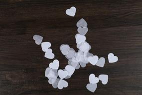 img 2 attached to 💕 BATTIFE White Heart Shaped Confetti - 10,000 Pieces Tissue Paper Table Confetti for Wedding Celebrations Party - 200g