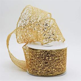 img 3 attached to CT CRAFT LLC Sparkling Glitter Mesh Ribbon For Home Decor