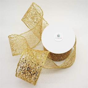 img 2 attached to CT CRAFT LLC Sparkling Glitter Mesh Ribbon For Home Decor