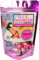 🎉 funfetti diy bracelet making kit for girls and teens: create 3 unique stretch cord bracelets with sequins - 1500+ pcs arts & crafts set! logo