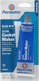 img 3 attached to 🔵 Permatex 80022 Sensor-Safe Blue RTV Silicone Gasket Maker: Превосходное уплотнение в удобной тюбике объемом 3 унции.