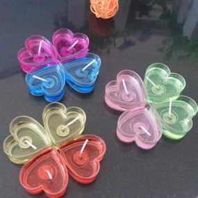 img 1 attached to SUPVOX 100PCS Plastic Containers Heart Shaped
