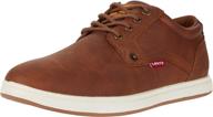 👞 stylish men's levis shoes: arnold tumbled brown fashion sneakers logo