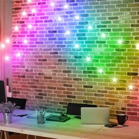 img 1 attached to 🎄 33Ft Smart Star String Lights, 50 LED Color Changing Twinkle Lights with Music Sync, RGBIC Christmas Lights for Bedroom Wall Room Indoor Outdoor Decorations, Dimmable, App Remote Control - Ideal for Christmas Tree