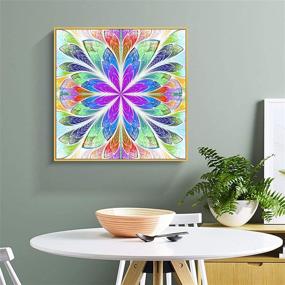 img 2 attached to 🖼️ HaiMay 4 Pack DIY 5D Diamond Painting Kits: Full Drill Rhinestone Mandala Diamond Pictures for Wall Decoration - Canvas 10×10 Inch