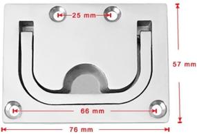 img 1 attached to VTurboWay Boat Ring Hatch Pull Flush Lift - Stainless Steel, 2 Pack, Marine Grade, Free Mount Screws