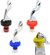 🍾 food-safe silicone wine stoppers: reusable bottle corks for airtight sealing - 4 pack (assorted colors) logo