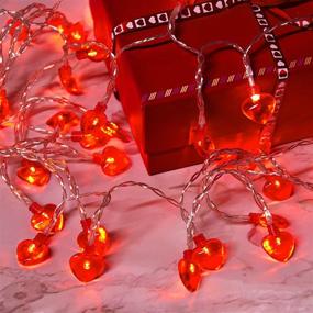 img 1 attached to 🎉 Yolyoo 14.7 ft 40 LEDs Heart Shaped String Lights: Ideal for Mother's Day, Valentine's Day, Weddings, Christmas, Parties - Battery Operated Heart Shaped Lights for a Memorable Celebration!