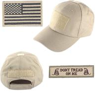 tactical hat for men with military patches - operator cap with usa flag by ges logo