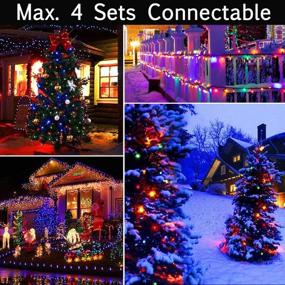 img 2 attached to 🎄 Multicolor Tcamp 105ft 300 LED Christmas Lights - Outdoor Waterproof Tree Lights for Garden Patio Party Wedding Holiday Decor. UL Certified End-to-End Plug with 8 Modes Fairy String Lights