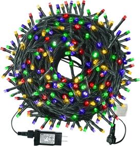 img 4 attached to 🎄 Multicolor Tcamp 105ft 300 LED Christmas Lights - Outdoor Waterproof Tree Lights for Garden Patio Party Wedding Holiday Decor. UL Certified End-to-End Plug with 8 Modes Fairy String Lights