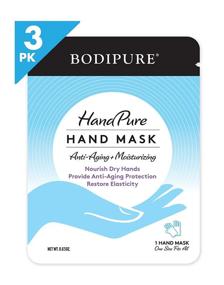 img 3 attached to 🧤 BODIPURE HandPure Hand Mask: Intense Repairing Treatment for Extra Dry Skin - Moisturizing Gloves for Women & Men (3 Pack)