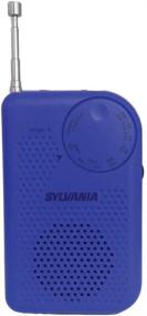 img 1 attached to Blue Portable Pocket Radio with AM/FM Tuner and Integrated Speaker