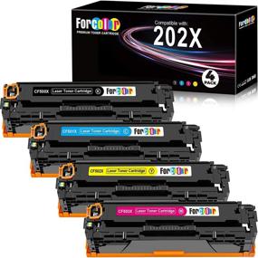 img 4 attached to 🖨️ Forcolor Compatible Toner Cartridge Replacement 4 Pack for HP 202X CF500X Printer