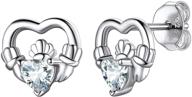 hypoallergenic sterling claddagh zirconia birthstone logo