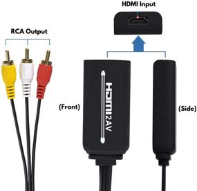 img 3 attached to 🔌 HDMI to RCA Converter Cable, 1080P HDMI to AV Adapter Audio Video Converter Supports TV Stick, Roku, Chromecast, Apple TV, PC, Laptop, Xbox, HDTV, DVD, and More