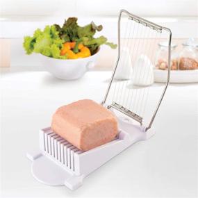 img 2 attached to HIC Harold Import Co. 43844 Luncheon Meat Slicer: Premium Stainless Steel, BPA Free, Cuts 9 Slices, White, Efficient and Safe