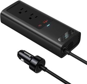 img 4 attached to 🔌 Baseus PD3.0 USB C Fast Charger: 150W Power Inverter with LCD Display - Convert DC 12V to 110V