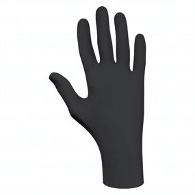 img 4 attached to Highly Protective SHOWA 7700PFT-L Black Nitrile Gloves - Available in 1 Box