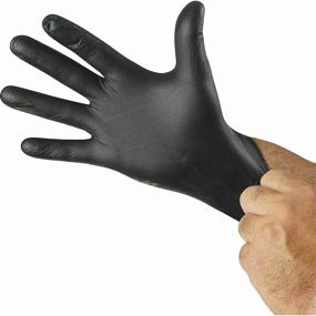 img 2 attached to Highly Protective SHOWA 7700PFT-L Black Nitrile Gloves - Available in 1 Box