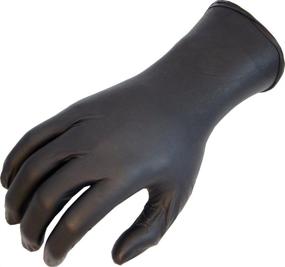 img 3 attached to Highly Protective SHOWA 7700PFT-L Black Nitrile Gloves - Available in 1 Box