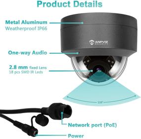 img 3 attached to 📷 Anpviz 5MP H.265 IR Dome IP Camera PoE with Microphone - Enhanced Security Solution