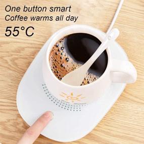 img 2 attached to ☕ Desk Coffee Cup Warmer with Automatic Shut-off: Electric Beverage Warmer for Office or Home Desk Use - Perfect for Coffee, Tea, Milk, Cocoa, and More!