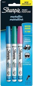 img 3 attached to 🖌️ Metallic Paint Pen Set, Extra-Fine Point, Pink/Blue/Green - Sharpie (1783277)