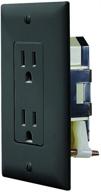 🔌 efficient rv designer s817: self contained dual outlet with cover plate in sleek black - superior ac electrical solution logo