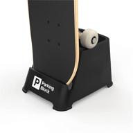 versatile skateboard storage and display: portable parking block organizer stand logo