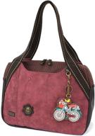 burgundy chala bowling tote bag logo