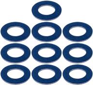 🔩 pack of 10 prime ave aluminum oil drain plug washer gaskets 12mm, compatible with toyota lexus scion, part# 90430-12031 logo