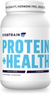 💪 boost recovery and immunity with evertrain protein + health whey protein powder - enriched with digestive enzymes - 25 servings in vanilla cream flavor logo