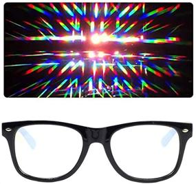 img 3 attached to 🕶️ EmazingLights: Light Prism Diffraction Rave Sunglasses - Explore our Diffraction Glasses