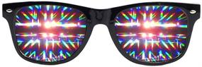 img 4 attached to 🕶️ EmazingLights: Light Prism Diffraction Rave Sunglasses - Explore our Diffraction Glasses