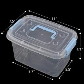 img 3 attached to 🗄️ Sosody 5L Clear Plastic Storage Boxes with Lids, Lidded Storage Bins, Pack of 6