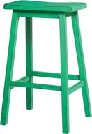 gaucho bar stool set-2 (acme 96652) - antique green - 29&#34; seat height logo