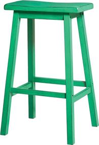 img 2 attached to Gaucho Bar Stool Set-2 (ACME 96652) - Antique Green - 29&#34; Seat Height