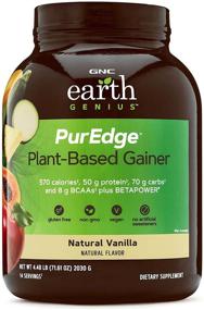 img 4 attached to GNC Earth Genius PurEdge Plant-Based Gainer - Natural Vanilla | 14 Servings | 50g Plant-Based Protein