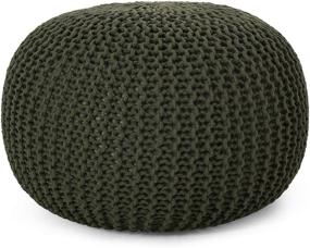 img 4 attached to 🔸 Vibrant Green Pouf by Christopher Knight Home - Versatile & Stylish Seating Solution