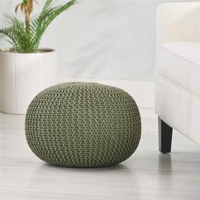 img 3 attached to 🔸 Vibrant Green Pouf by Christopher Knight Home - Versatile & Stylish Seating Solution