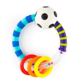 img 4 attached to 🔔 Sassy Ring Rattle - Developmental Baby Toy for Early Learning, High Contrast, Suitable from Newborn and Up