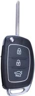 2013-2014 hyundai santa fe keyless remote replacement flip smart remote key fob shell case - repair, entry, 3 buttons logo