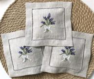 embroidered lavender embroidery natural cushion логотип