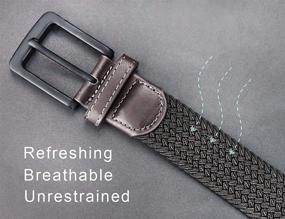 img 2 attached to Maikun Elastic Black Buckle Stretch Men's Accessories in Belts