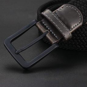 img 1 attached to Maikun Elastic Black Buckle Stretch Men's Accessories in Belts