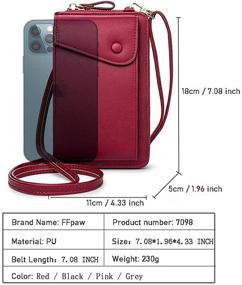 img 1 attached to Crossbody Cellphone Leather Blocking Handbag Women's Handbags & Wallets