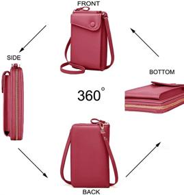 img 3 attached to Crossbody Cellphone Leather Blocking Handbag Women's Handbags & Wallets