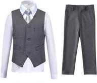 👶 tuxedo toddler bearer outfit: boys' dresswear suits & sport coats logo